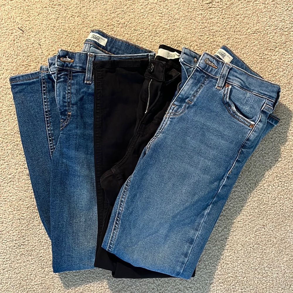 Topshop. Petite Jamie Jeans. 3 pairs! 26x28